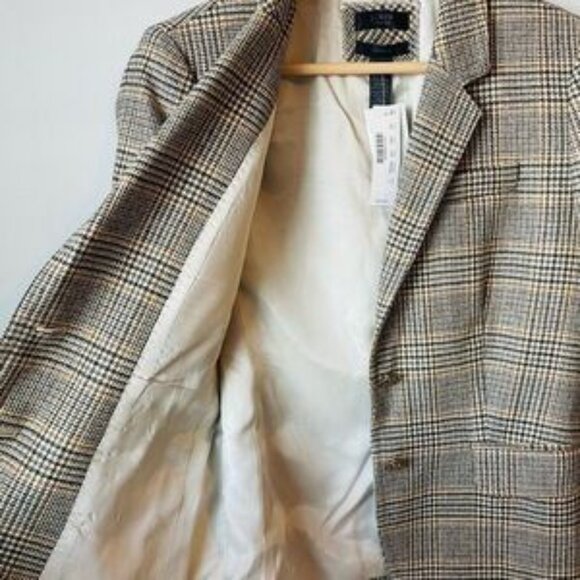 J. Crew Collection Wool Blazer Prince of Wales RARE NWT - Picture 10 of 12